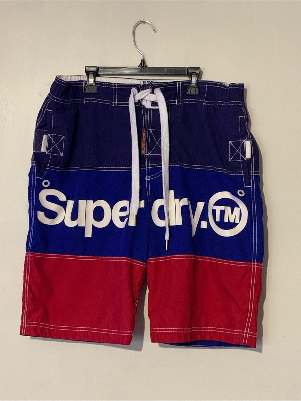 Superdry Colorblock Navy, Royal Blue & Red Swim Shorts